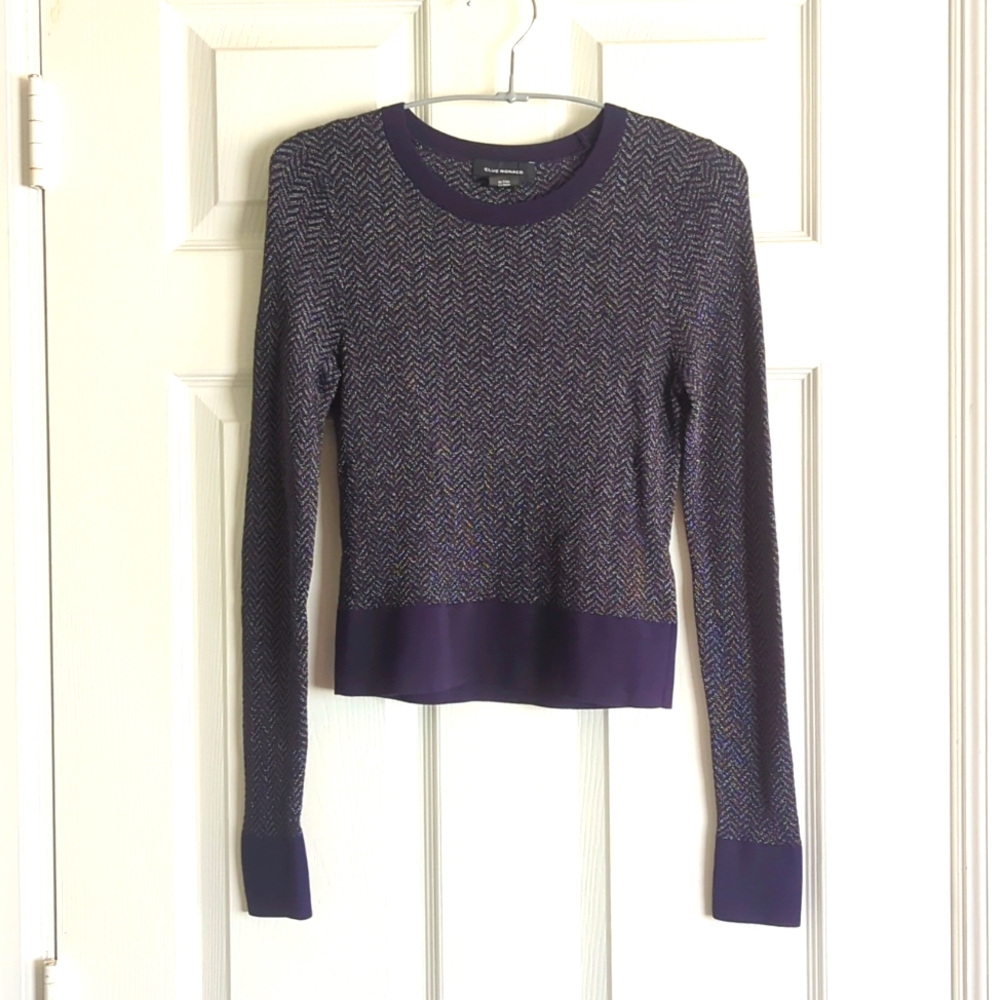 Club Monaco Glitter Chevron Sweater